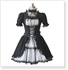 Gothic Lolita Shirred Dress