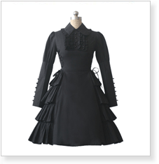 Gothic Lolita Side Trimmings Dress