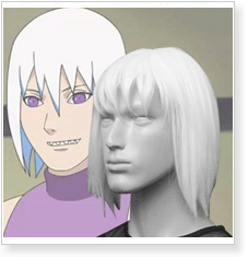 Naruto Suigetsu Hozuki Cosplay Wig
