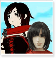 RWBY Ruby Rose Cosplay Wig