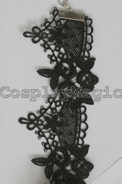 Gothic Lolita Rose lace Choker Cuff with Ring Earrings Set - Image 5