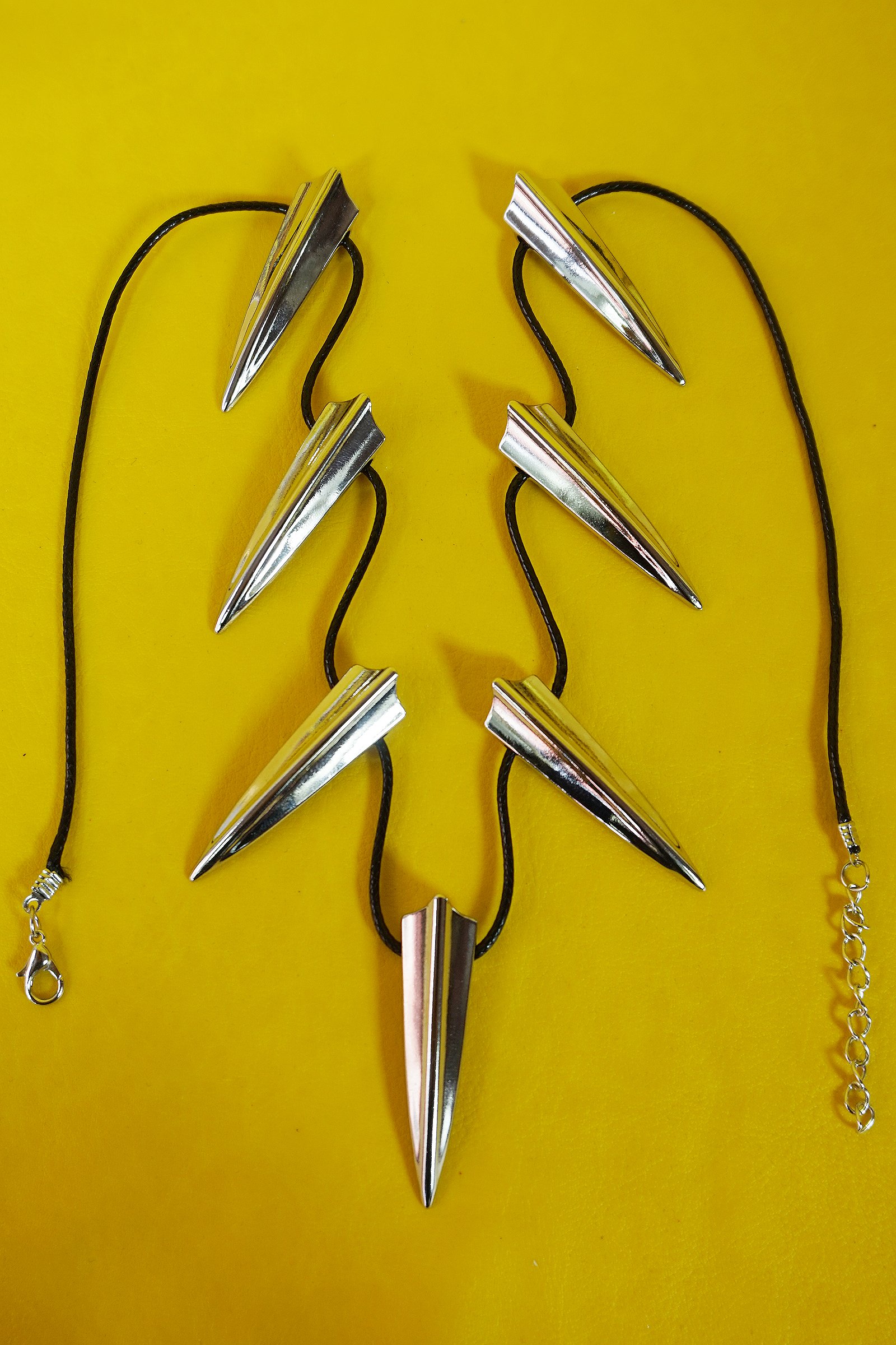 Black Panther Leather Necklace with Stainless Steel Teeth - Image 4